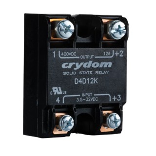 Crydom 1-DC Series Solid State Relay Panel Mount, 12 A DC Load, 400 V DC Load, 32 V DC Control D4D12K