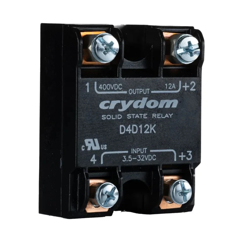 Crydom 1-DC Series Solid State Relay Panel Mount, 12 A DC Load, 400 V DC Load, 32 V DC Control D4D12K