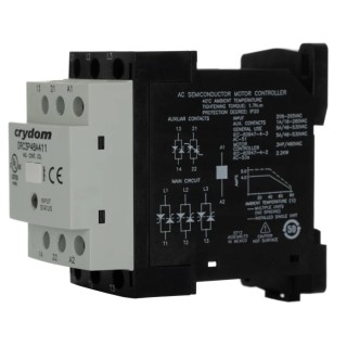 Crydom Solid State Contactor 3-Pole 230V AC, 8 mA Current, 1.75 kW Power, 1 NO/1 NC, DIN Rail Mount DRC3P48A411