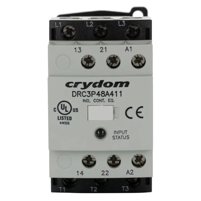 Crydom Solid State Contactor 3-Pole 230V AC, 8 mA Current, 1.75 kW Power, 1 NO/1 NC, DIN Rail Mount DRC3P48A411