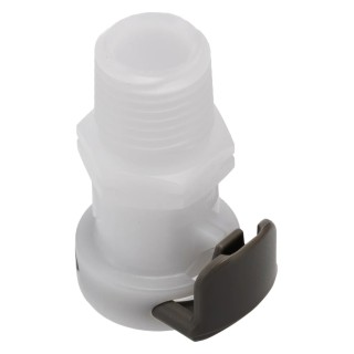 Colder Products Hose Connector 1/4 in BSPT Male Acetal Body Grey 8.3 bar APC10004BSPT