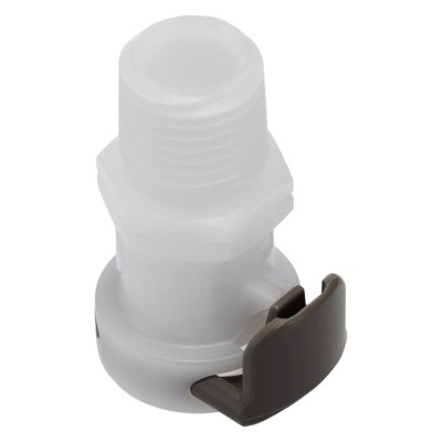 Colder Products Hose Connector 1/4 in BSPT Male Acetal Body Grey 8.3 bar APC10004BSPT