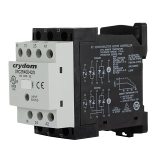 Crydom DRC Solid State Contactor 3-Pole 7.6A 1 NO/1 NC 400V AC DRC3R40D420