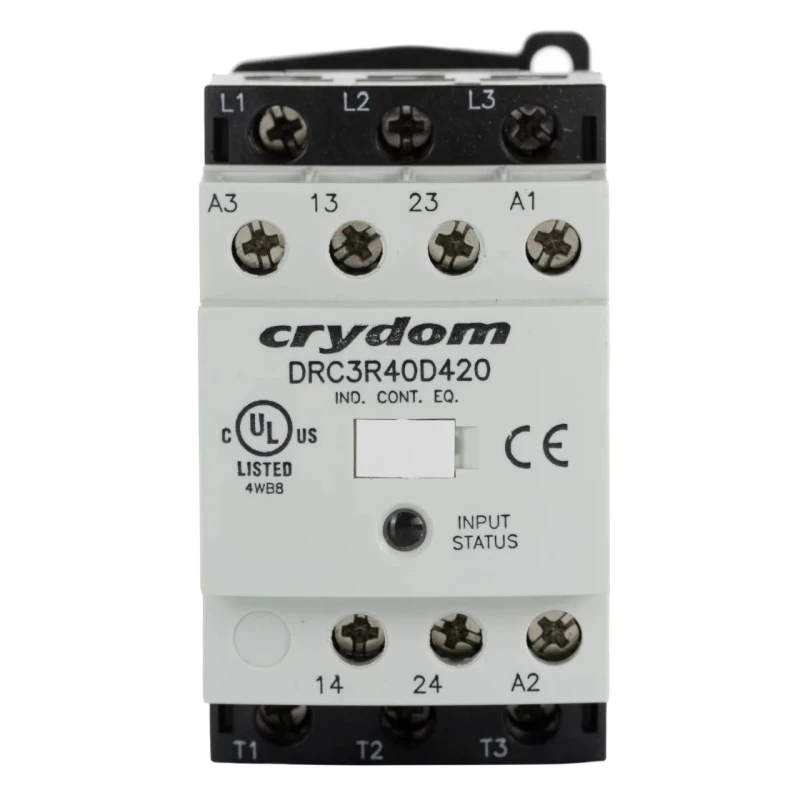 Crydom DRC Solid State Contactor 3-Pole 7.6A 1 NO/1 NC 400V AC DRC3R40D420