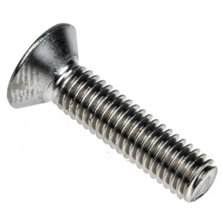 RS PRO Plain Stainless Steel Hex Socket Countersunk Screw, Hex Socket Drive, M6 x 25 mm 171-916