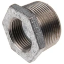 Georg Fischer Galvanised Malleable Iron Fitting Straight Reducer Bush Male BSPT 1-1/2 in to Female BSPP 1 in 770241235
