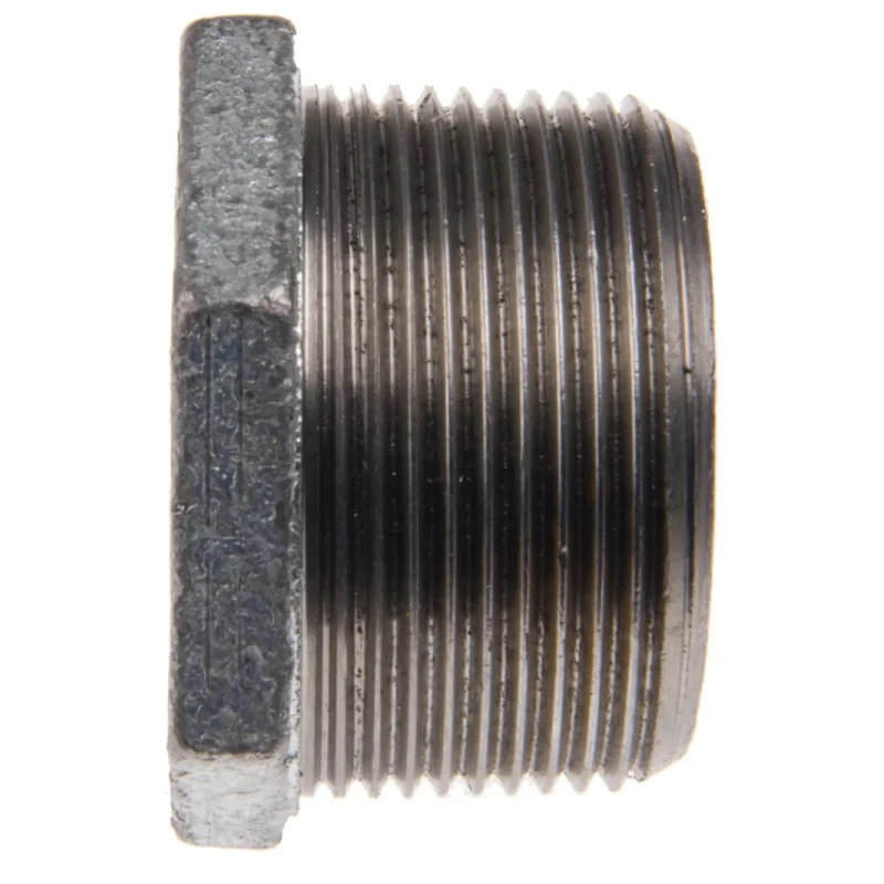Georg Fischer Galvanised Malleable Iron Fitting Straight Reducer Bush Male BSPT 1-1/2 in to Female BSPP 1 in 770241235