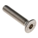 RS PRO Plain Stainless Steel Hex Socket Countersunk Screw, Hex Socket Drive, M6 x 30 mm 171-922