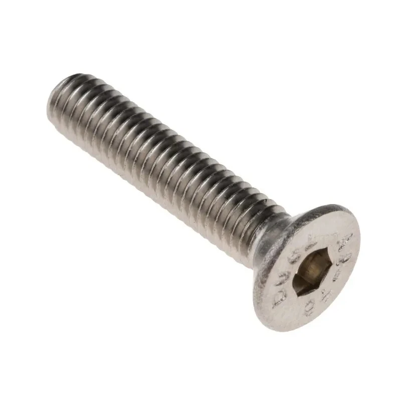 RS PRO Plain Stainless Steel Hex Socket Countersunk Screw, Hex Socket Drive, M6 x 30 mm 171-922
