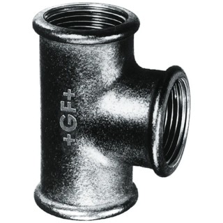 Georg Fischer Galvanised Malleable Iron Fitting Tee Female G 1-1/4 in to Female BSPP 1-1/4 in to Female BSPP 1-1/4 770130207