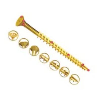 UNIFIX VORTEX Pozidriv Double Countersunk Steel Wood Screw Yellow Waxed Zinc 5 mm Thread 70 mm Length ZZV60238CE