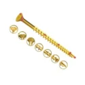 UNIFIX VORTEX Pozidriv Double Countersunk Steel Wood Screw Yellow Waxed Zinc 5 mm Thread 80 mm Length ZZV60239CE