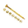 UNIFIX VORTEX Pozidriv Double Countersunk Steel Wood Screw Yellow Waxed Zinc 5 mm Thread 80 mm Length ZZV60239CE