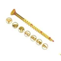 UNIFIX VORTEX Pozidriv Double Countersunk Steel Wood Screw Yellow Waxed Zinc 6 mm Thread 60 mm Length ZZV60243CE