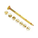 UNIFIX VORTEX Pozidriv Double Countersunk Steel Wood Screw Yellow Waxed Zinc 6 mm Thread 100 mm Length ZZV60245CE