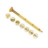 UNIFIX VORTEX Pozidriv Double Countersunk Steel Wood Screw Yellow Waxed Zinc 6 mm Thread 100 mm Length ZZV60245CE