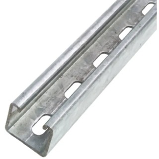 Unistrut 41 x 41 mm Galvanised Steel Strut Slotted Channel, 2 m Long P 1000 T X 2M