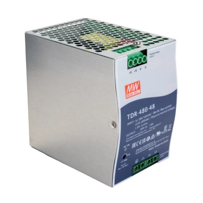 MEAN WELL TDR Switched Mode DIN Rail Power Supply 480W Power, 48V DC Output, 10A Current, AC/DC Input TDR-480-48
