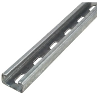 Unistrut 41 x 21 mm Galvanised Steel Strut Slotted Channel, 2 m Long P 3300T X 2M