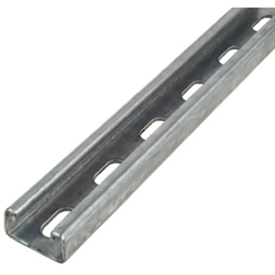 Unistrut 41 x 21 mm Galvanised Steel Strut Slotted Channel, 2 m Long P 3300T X 2M