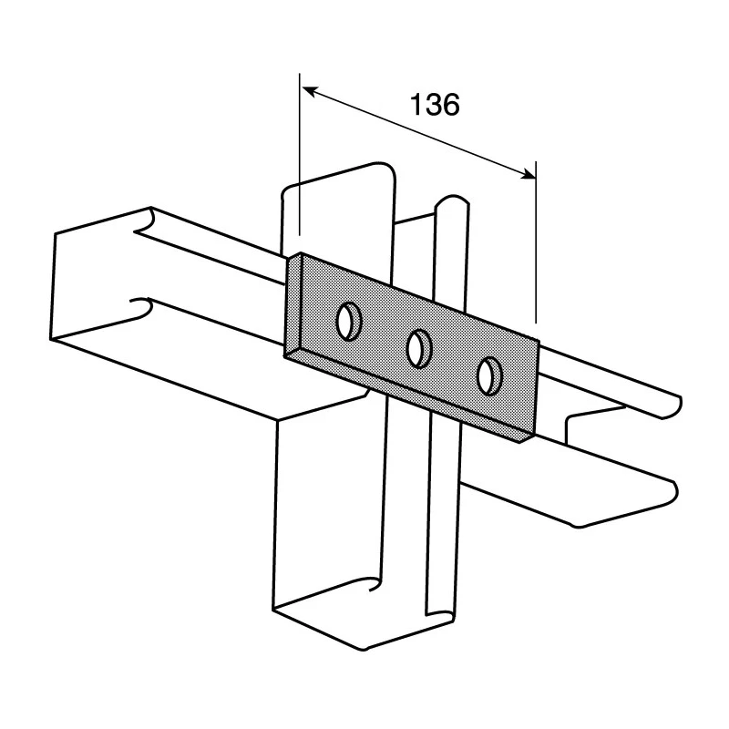 Unistrut Stainless Steel Rectangular Bracket, Stainless Steel Material P 1066