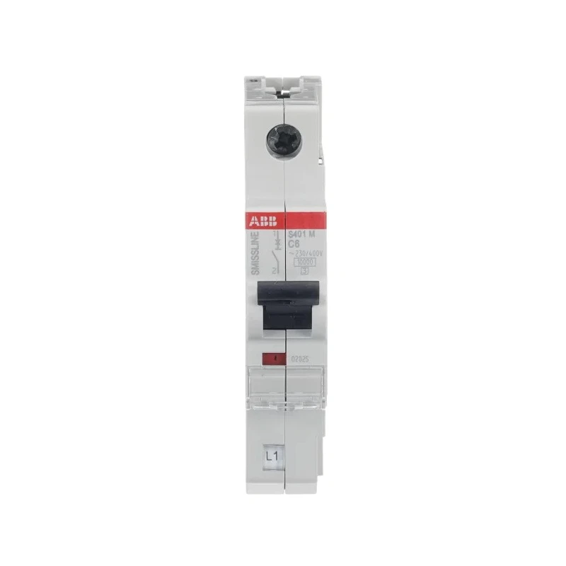ABB SMISSLINE TP S400M Miniature Circuit Breaker, 1-Pole, 6A Current Rating, Type C Tripping, 400V 2CCS571001R0064 S401MC6