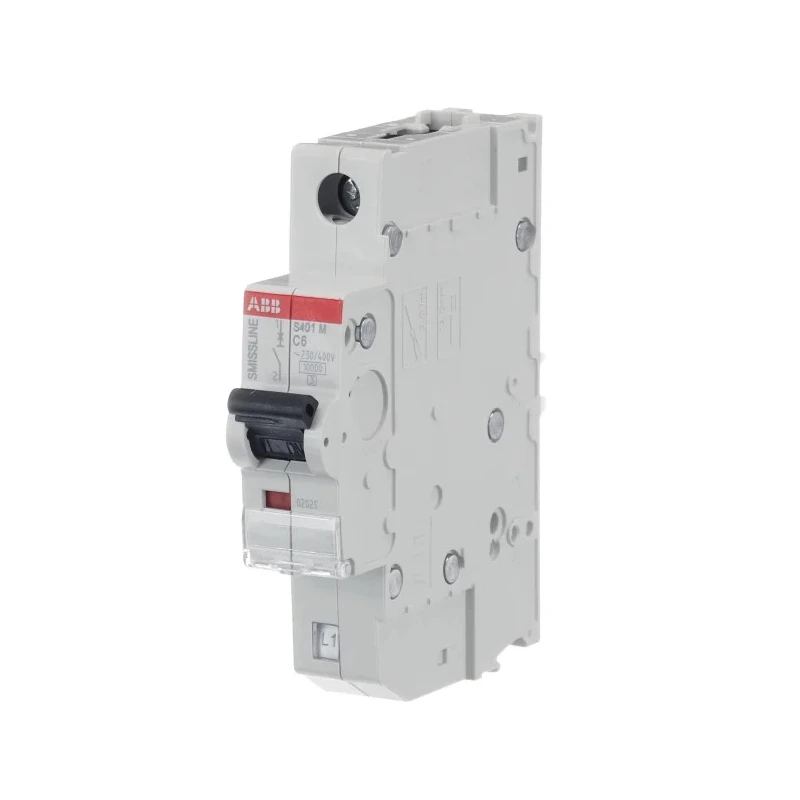 ABB SMISSLINE TP S400M Miniature Circuit Breaker, 1-Pole, 6A Current Rating, Type C Tripping, 400V 2CCS571001R0064 S401MC6