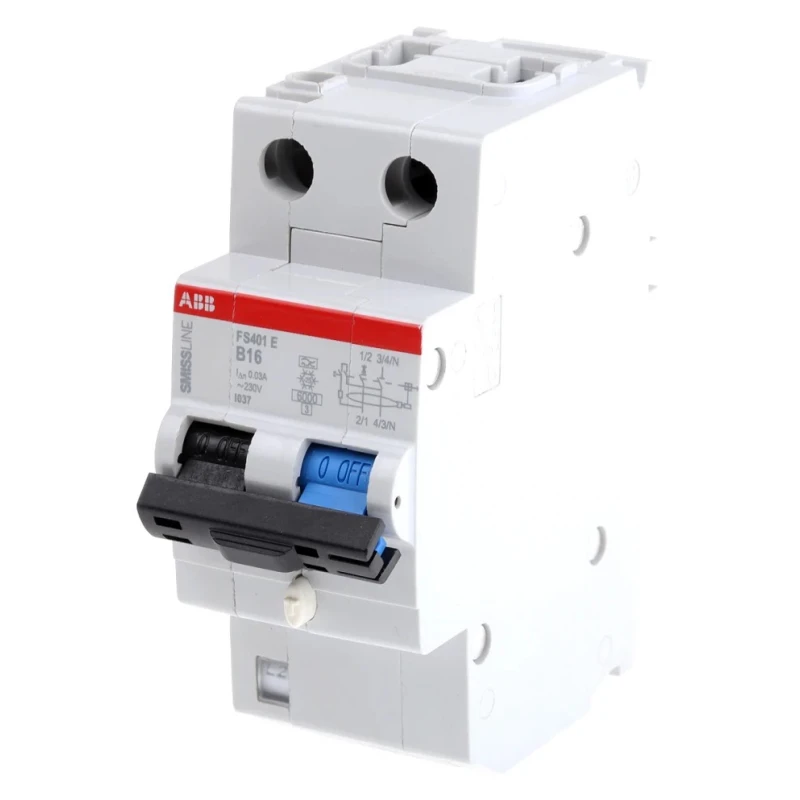 ABB Residual Current Circuit Breaker 16A 1-Pole 30mA Type B 10kA 230V AC FS401 