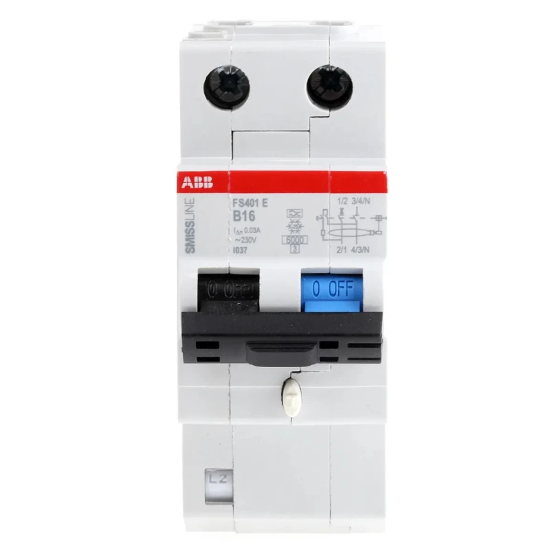 ABB Residual Current Circuit Breaker 16A 1-Pole 30mA Type B 10kA 230V AC FS401 