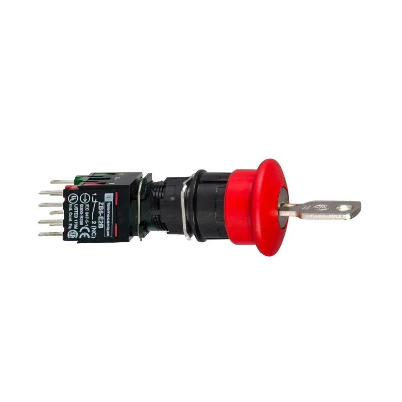 Schneider Electric Harmony Series Key Release Emergency Stop Push Button Panel Mount 16 mm Cutout 2 NO/2 NC IP65 