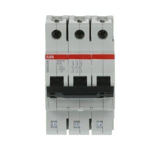 ABB SMISSLINE TP S400M Miniature Circuit Breaker, 3-Pole, 16A, Type B, 400V AC, 250V DC, 10 kA 2CCS573001R0165 S403M-B16