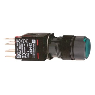 Schneider Electric Harmony XB6 Series Illuminated Push Button Switch, Slide Operation, Panel Mount, 18 mm Cutout XB6AW3B1B