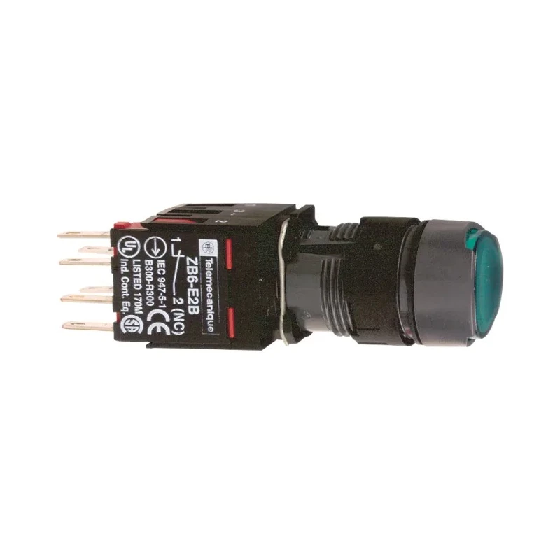 Schneider Electric Harmony XB6 Series Illuminated Push Button Switch, Slide Operation, Panel Mount, 18 mm Cutout XB6AW3B1B