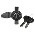 RS PRO Black Die Cast Zinc Alloy Over Moulded with Polyamide Cabinet Lock 8.5 mm Panel-to-Tongue 22.2 x 20.2 mm 146-1794