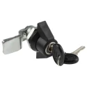 RS PRO Black Die Cast Zinc Alloy Over Moulded with Polyamide Cabinet Lock 8.5 mm Panel-to-Tongue 22.2 x 20.2 mm 146-1794