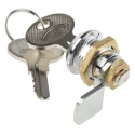 RS PRO Die Cast Zinc Cabinet Lock Chrome Finish 20 mm Panel-to-Tongue Depth Key Unlock 146-1803