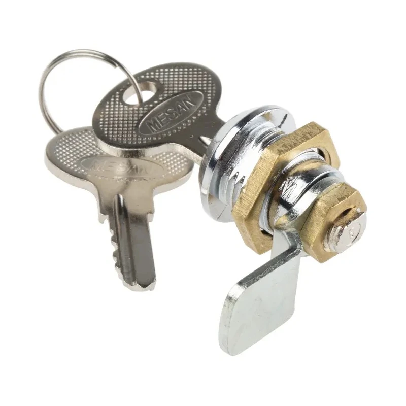 RS PRO Die Cast Zinc Cabinet Lock Chrome Finish 20 mm Panel-to-Tongue Depth Key Unlock 146-1803