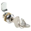 RS PRO Die Cast Zinc Cabinet Lock Chrome Finish 20 mm Panel-to-Tongue Depth Key Unlock 146-1803