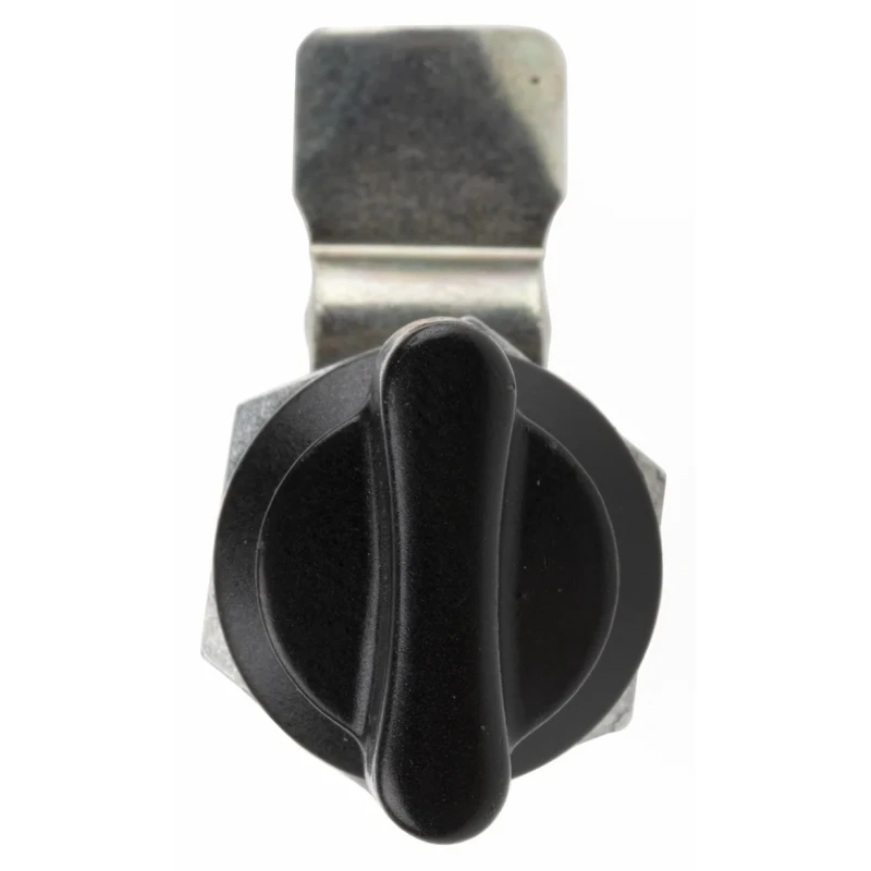 RS PRO Black Die Cast Zinc Cabinet Lock, 19.5 mm Panel-to-Tongue Depth, 16.2 x 14.2 mm Cutout, Knob Unlock 146-1811