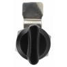 RS PRO Black Die Cast Zinc Cabinet Lock, 19.5 mm Panel-to-Tongue Depth, 16.2 x 14.2 mm Cutout, Knob Unlock 146-1811