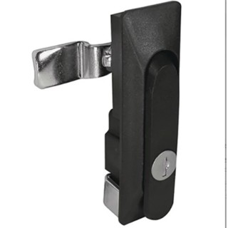 RS PRO Black Polyamide Cabinet Lock, 28.5 mm Panel-to-Tongue Depth, 25 x 100 mm Cutout, Key Unlock 146-1813