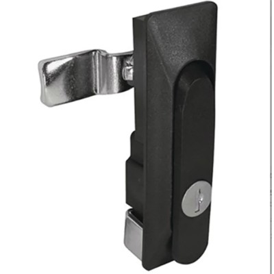 RS PRO Black Polyamide Cabinet Lock, 28.5 mm Panel-to-Tongue Depth, 25 x 100 mm Cutout, Key Unlock 146-1813