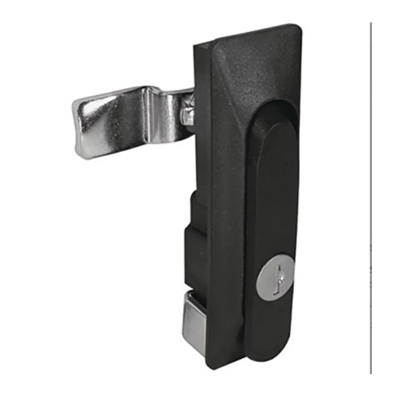 RS PRO Black Polyamide Cabinet Lock, 28.5 mm Panel-to-Tongue Depth, 25 x 100 mm Cutout, Key Unlock 146-1813