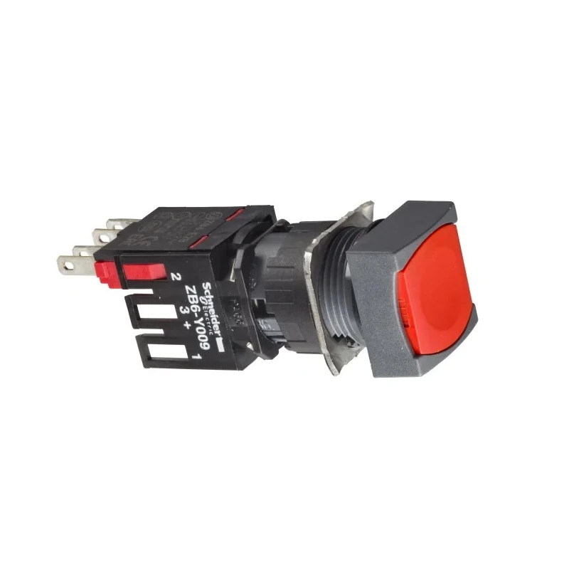 Schneider Electric Harmony XB6 Series Red Slide Push Button Switch, Panel Mount, 18 mm Cutout, SPDT, IP65, 250 V XB6CA45B