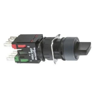 Schneider Electric Stay Put Handle Rotary Switch Selector Switch SPDT 3 Positions 16 mm Cutout Diameter IP65 XB6AD235B