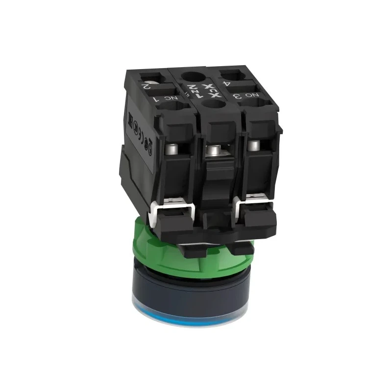 Schneider Electric Harmony XB5 Series Illuminated Push Button Switch, Slide Operation, Panel Mount, 22 mm Cutout XB5AW36G5