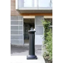 Rubbermaid Commercial Products Black Galvanised Steel Base Cigarette Bin 357 mm x 1.03 m x 357 mm FG9W3000BLA