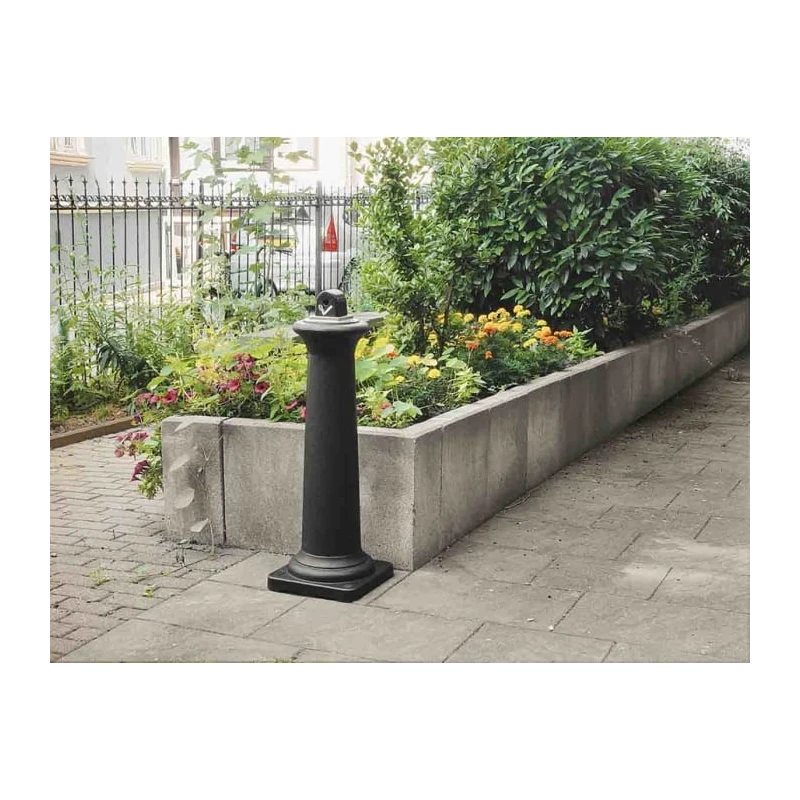 Rubbermaid Commercial Products Black Galvanised Steel Base Cigarette Bin 357 mm x 1.03 m x 357 mm FG9W3000BLA