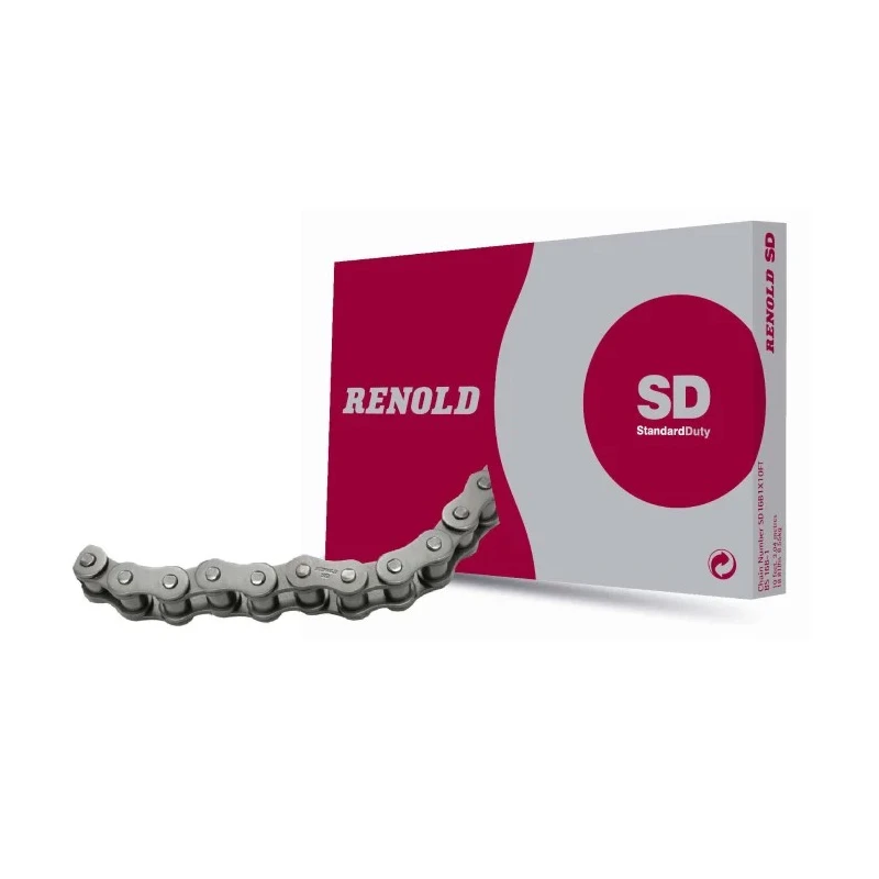 Renold Steel 06B-1 Roller Chain, 5 m Length, 13.2 mm Pin Length, Renold SD Series, British Standard SD06B1X5M