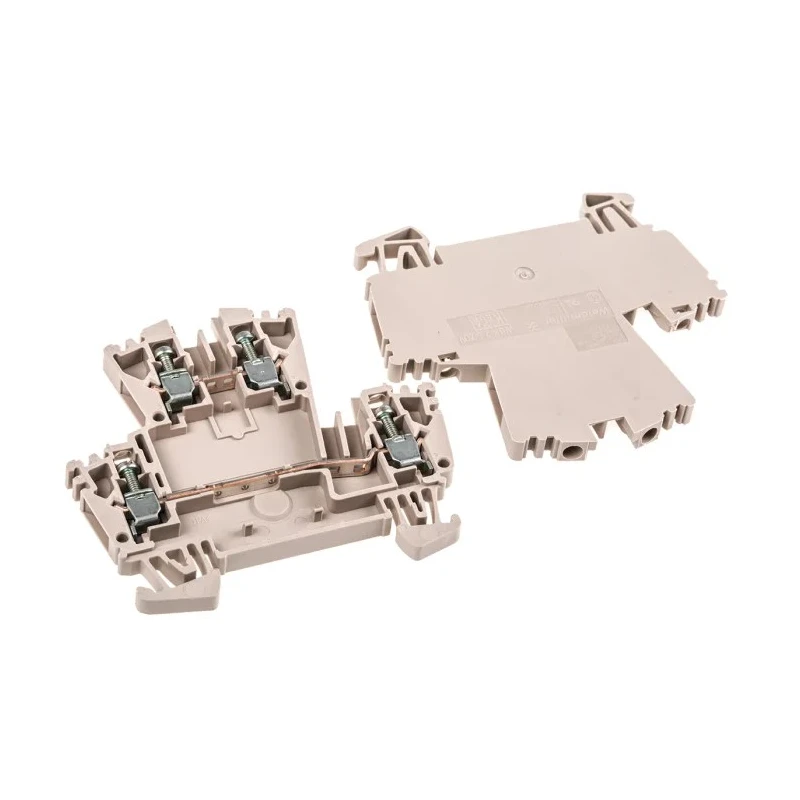 Weidmüller Feed Through Terminal Block, Dark Beige, 2.5mm² Cable CSA, 2-Level, Screw Termination, 32A Current 1041100000